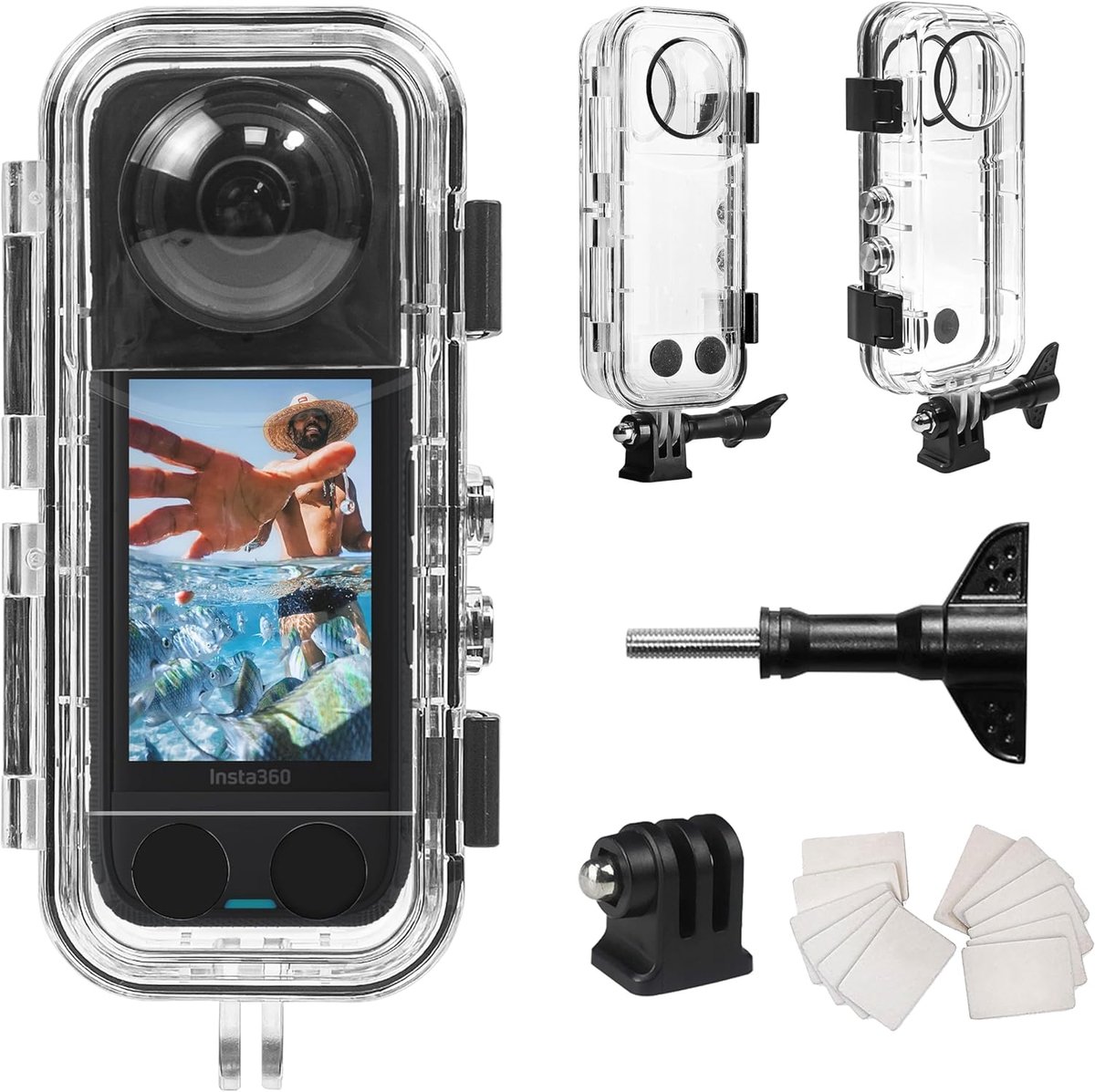 Waterdichte behuizing voor Insta 360 X4 - 40M diepte - HD optisch glas - Onderwaterfotografie bescherming - SnelShoppen