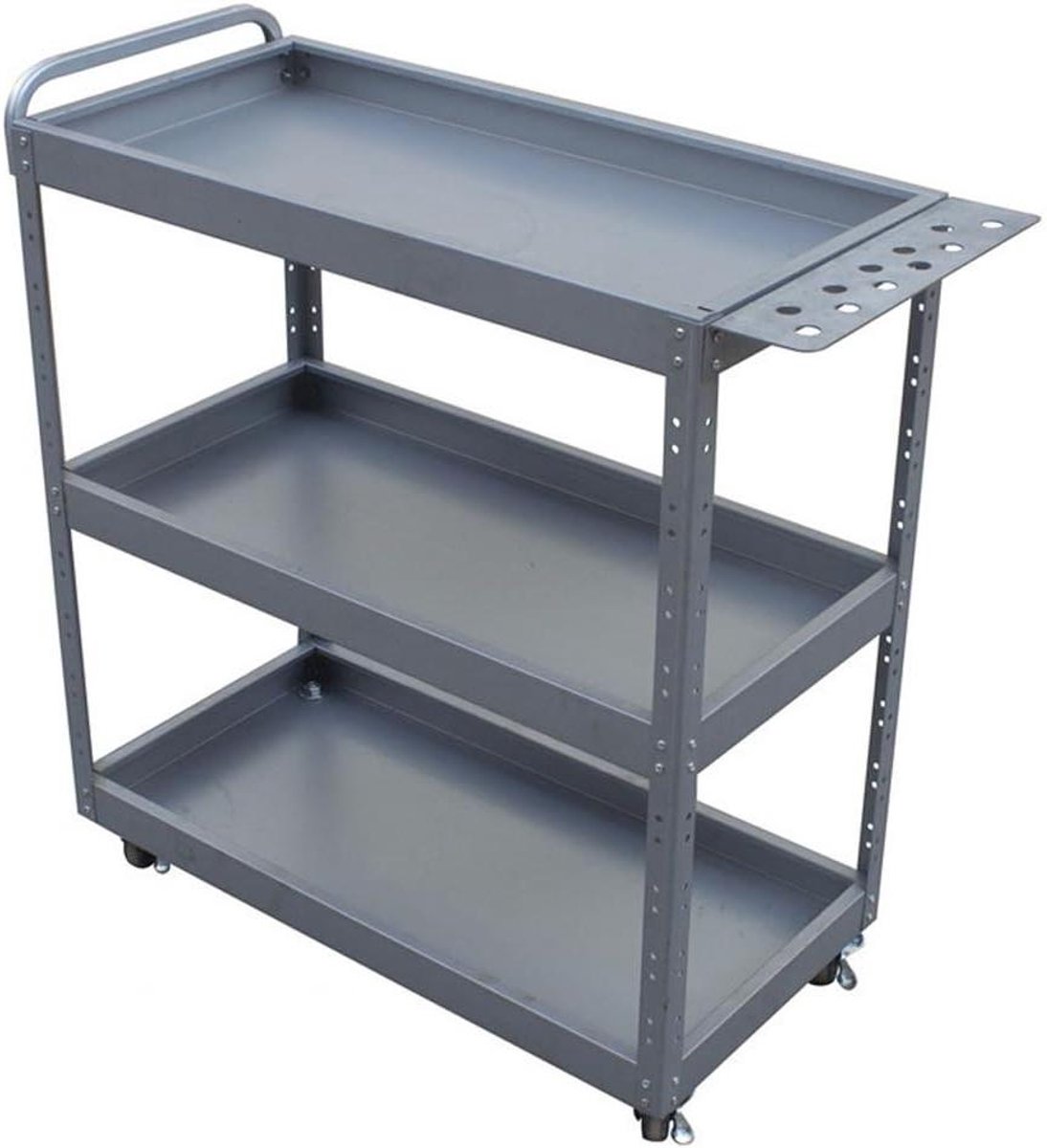 Opslagwagen Werkplaats - Servicewagen Trolley - Onderdelen Opslaan - Verstelbare Laminaten - 70X35X77 Cm - Rood