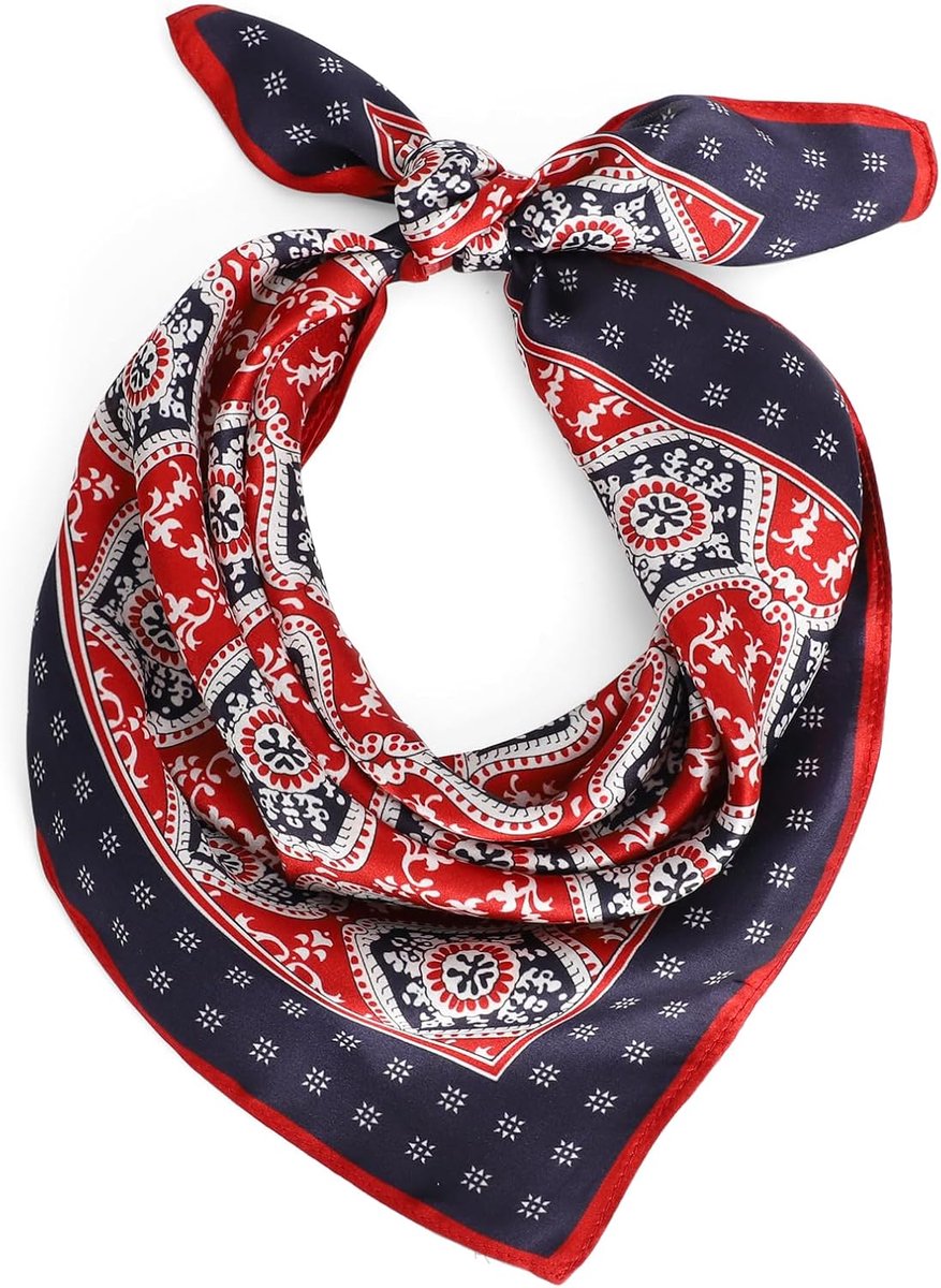 Hoofddoek dames 21 inch - 100% moerbeizijden sjaal - satijnen doek - stijlvolle haarwikkel - SnelShoppen