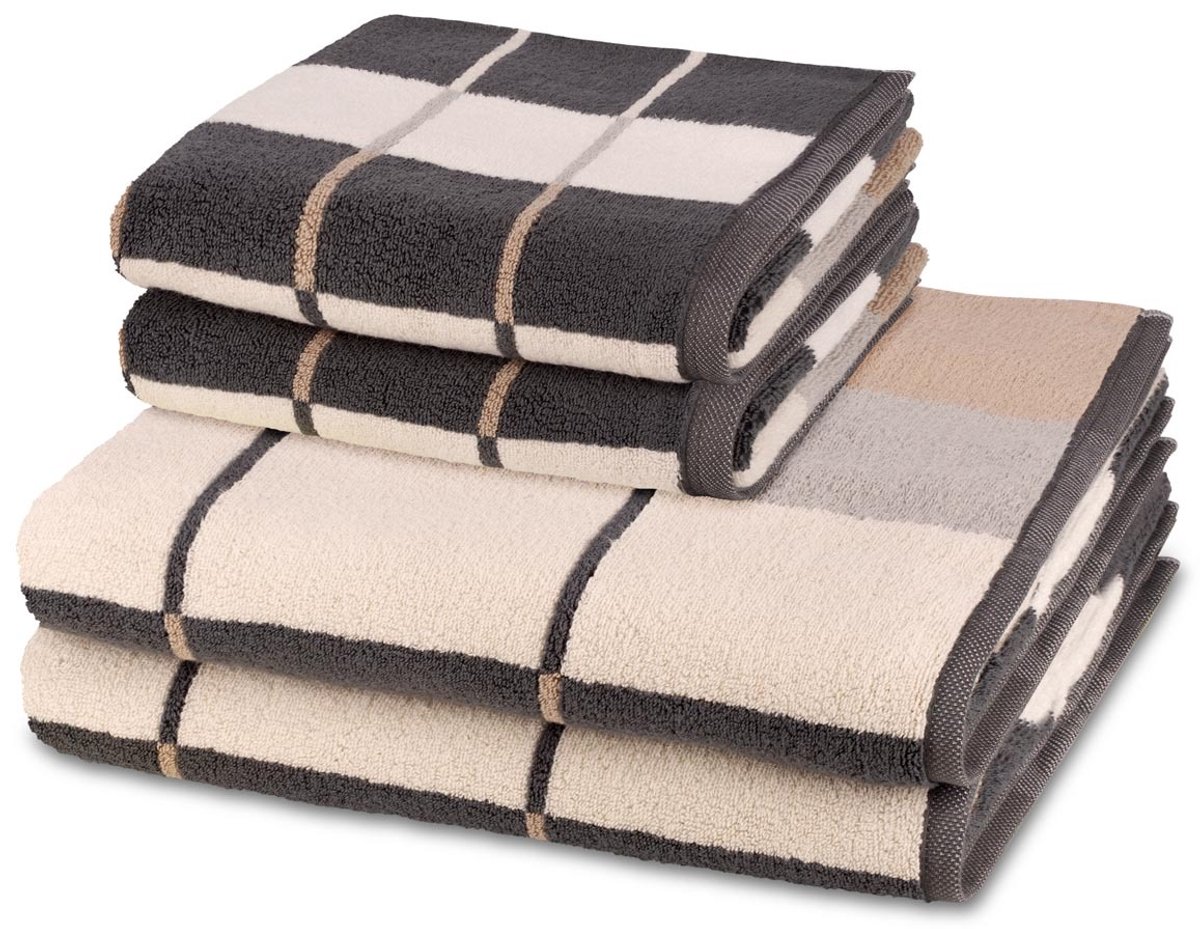 Ross Sonstiges 2 X handdoek 2 X douchehanddoek - in set 4 pack Three Stars