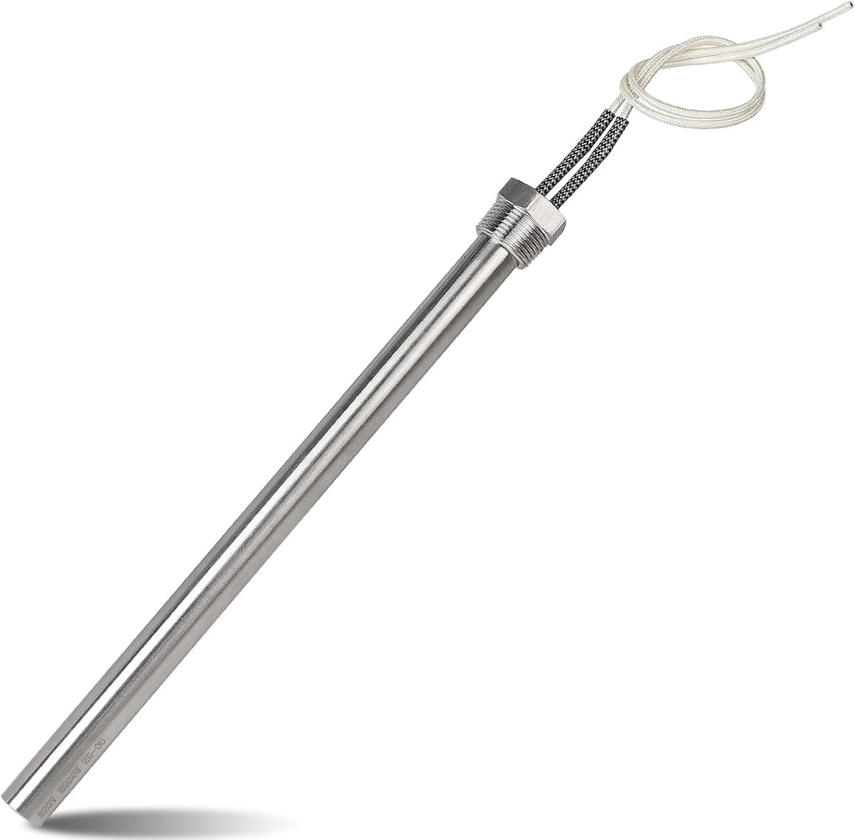 Verwarmingscartridge 220 V 2000 W - RVS 300 mm - Multifunctioneel - Ideaal voor zonne-energie - ShopVlot