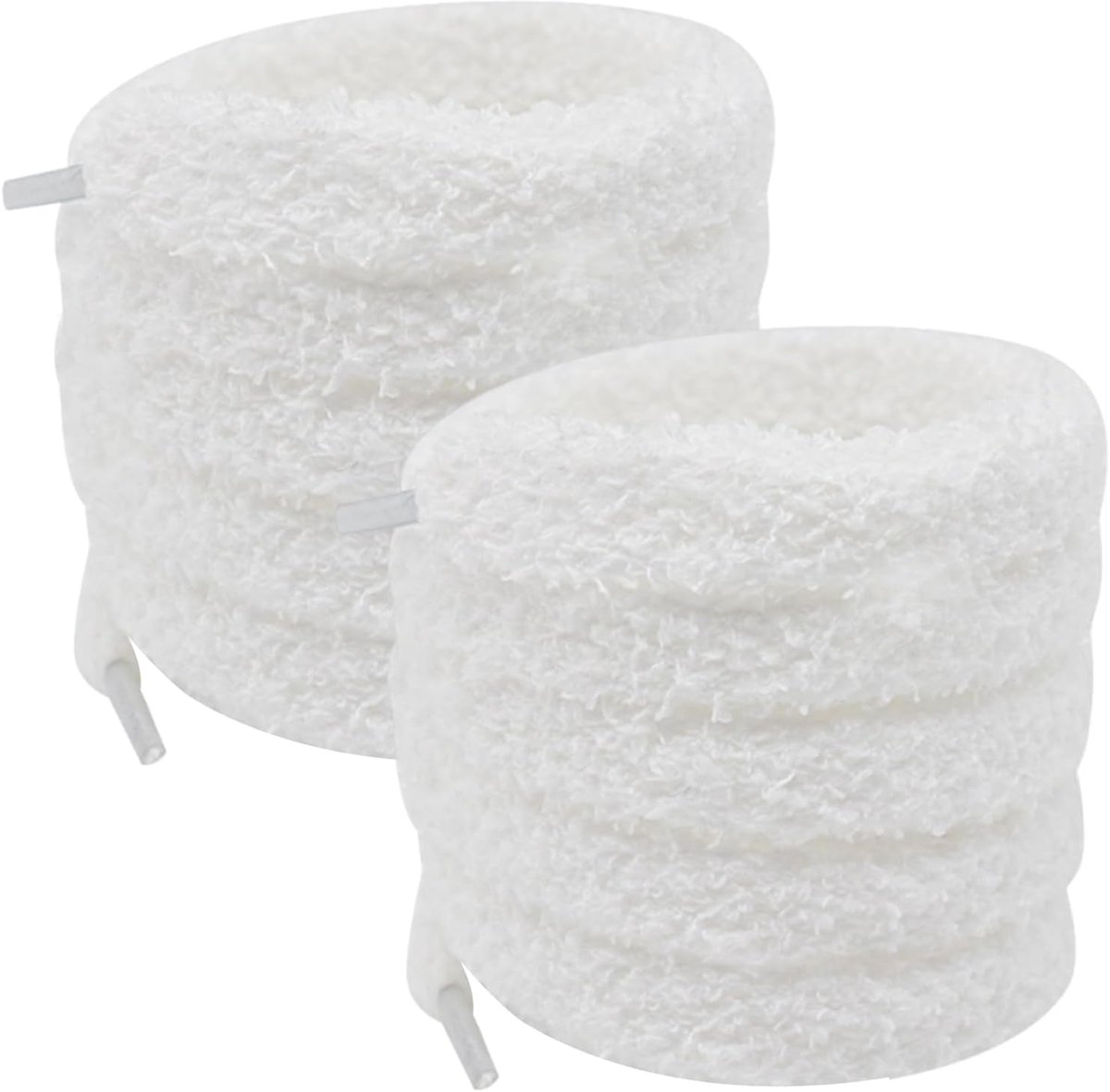 Pluche Veters 2 Paar - Fluffy Katoenen Veters - Breed Ontwerp - Perfect voor Sport- en Hardloopschoenen - ShopVlot