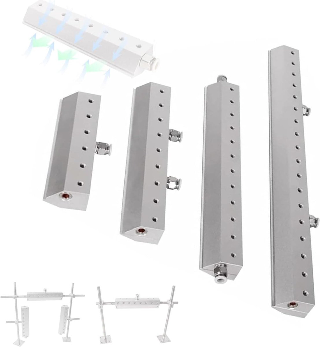 Luchtmes Blazer - Luchtmes Blad - Stof Verwijderen - Krachtige Luchtstroom - 100mm - Zilver