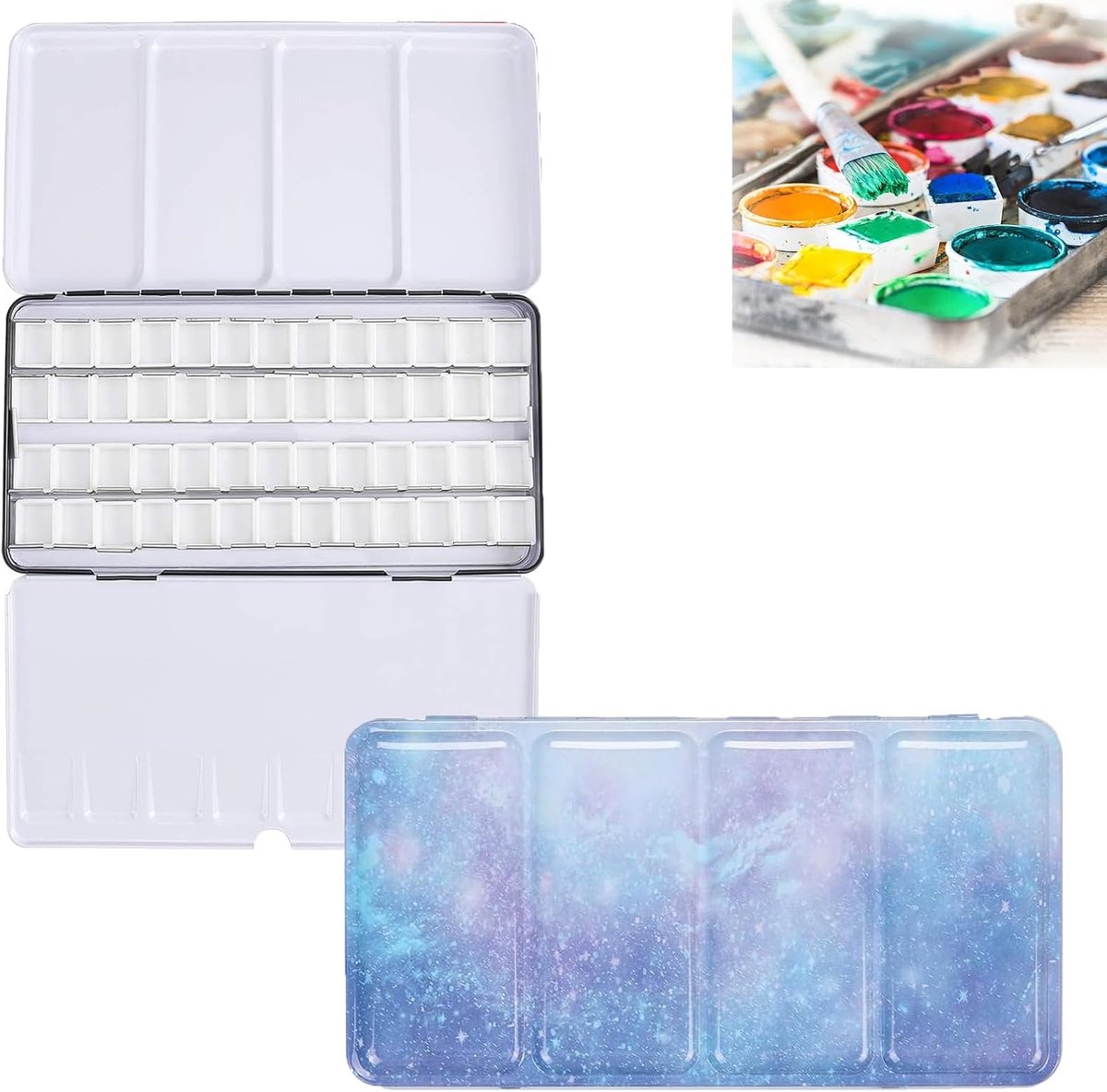 Aquarelpalet 52 Stuks - Leeg Waterverfdoosje - Ideaal voor Creatieve Projecten - ShopVlot