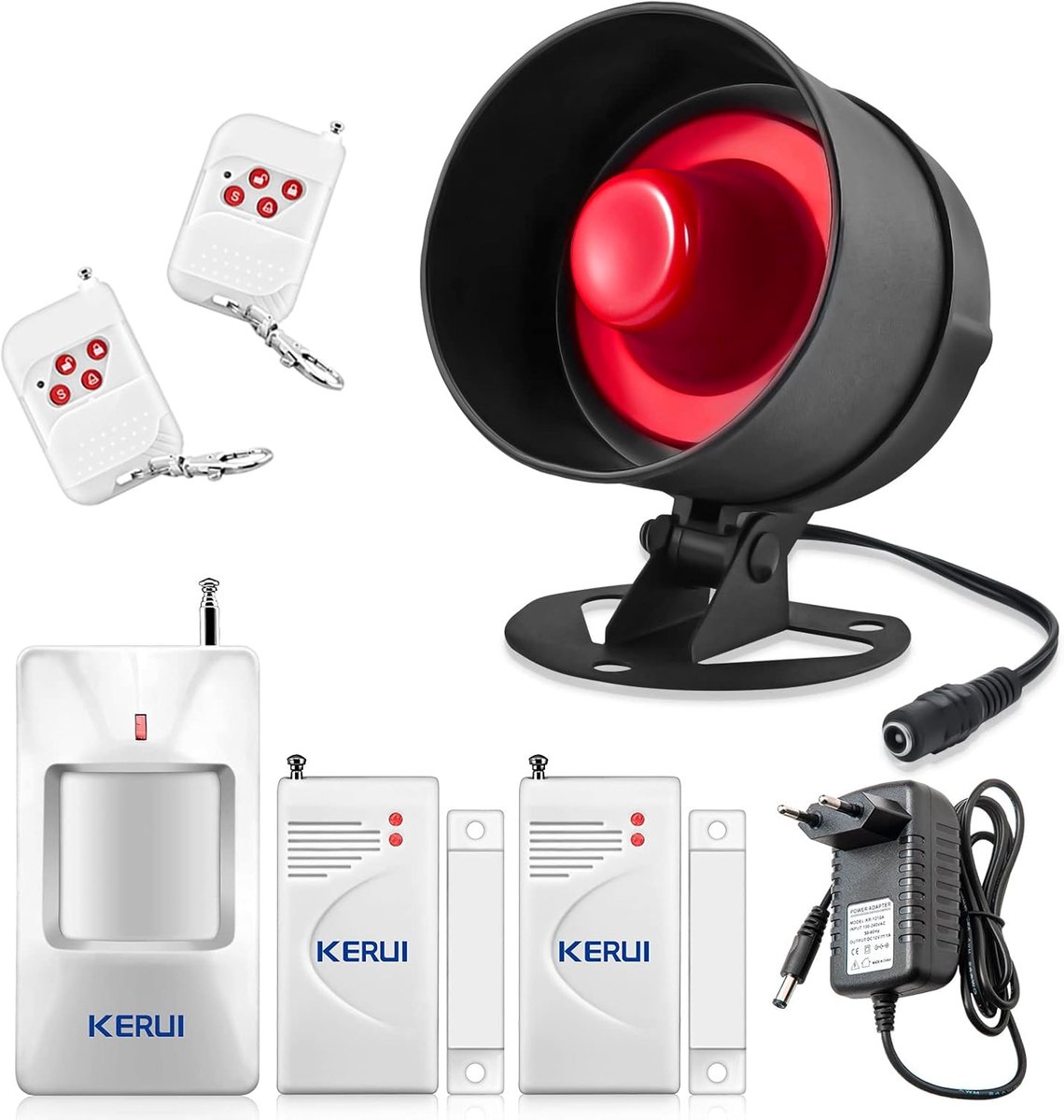 Draadloos alarmsysteem voor thuis - 115 dB alarm - inclusief bewegingsdetector en afstandsbedieningen - ShopVlot