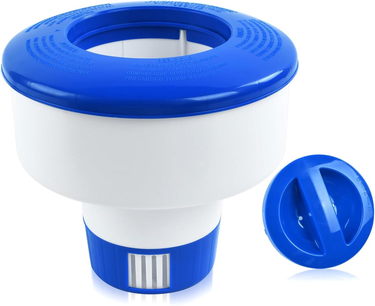 Chloordispenser 7 Inch - Drijvende dispenser - Verstelbare chloordosering - Houdt zwembadwater schoon - ShopVlot