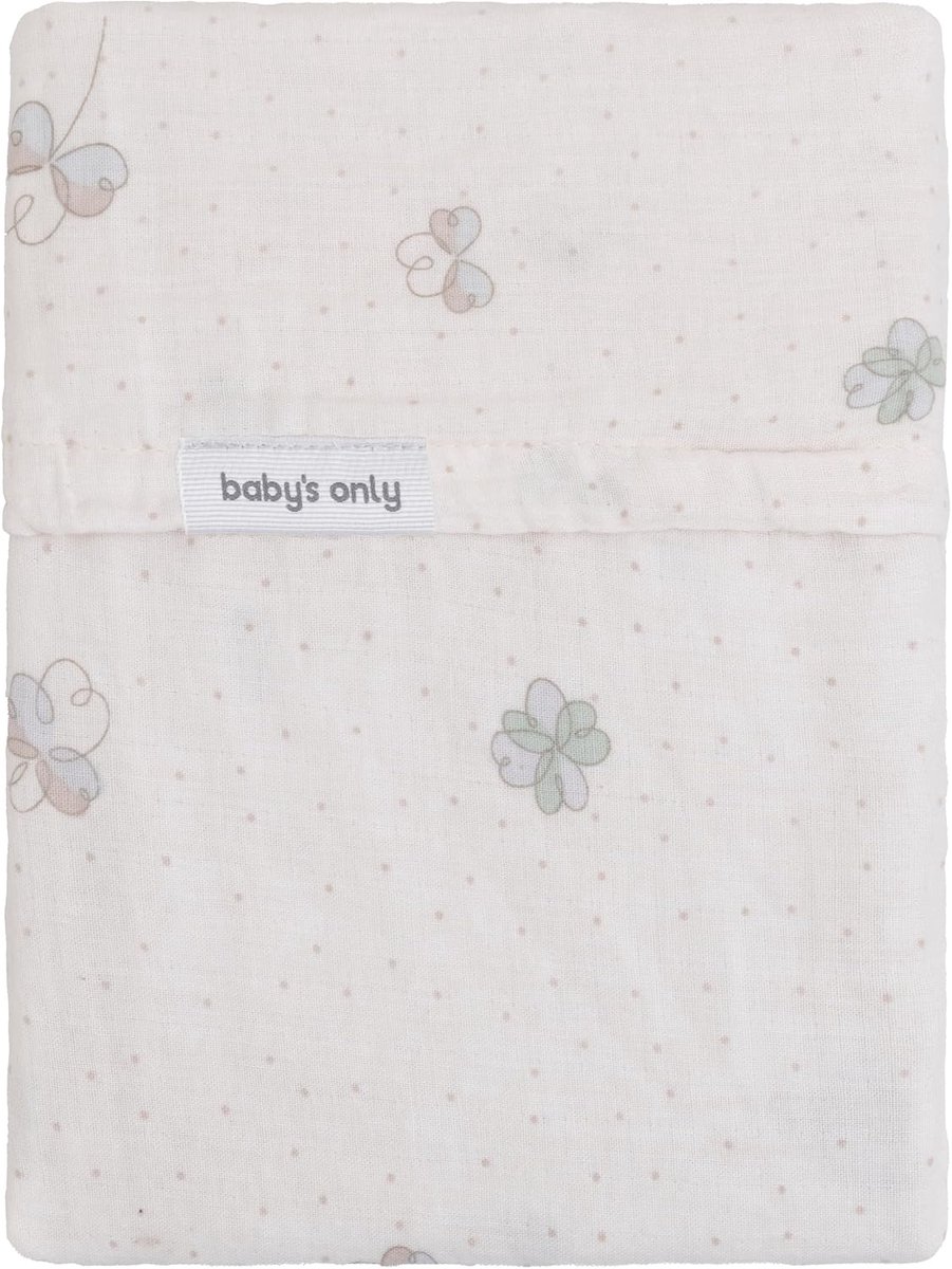 Wiegdeken 80x100cm - Katoen hydrofiel - Neutraal clover - Zacht en absorberend - ShopVlot
