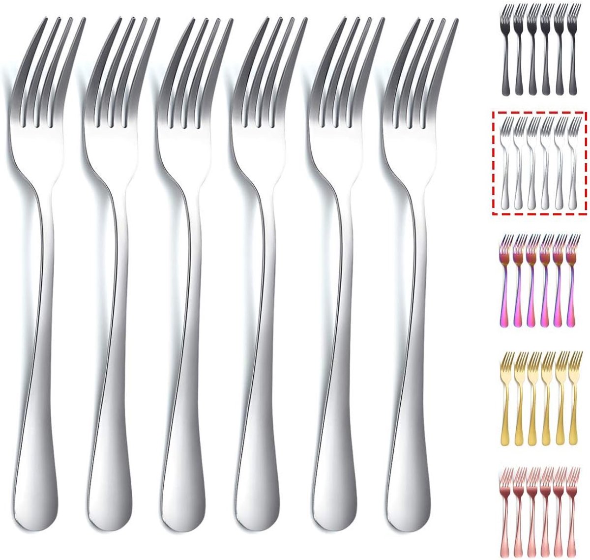 Tafellepels set van 6 - roestvrij staal - 20,8 cm - ideaal voor dagelijks gebruik - ShopVlot
