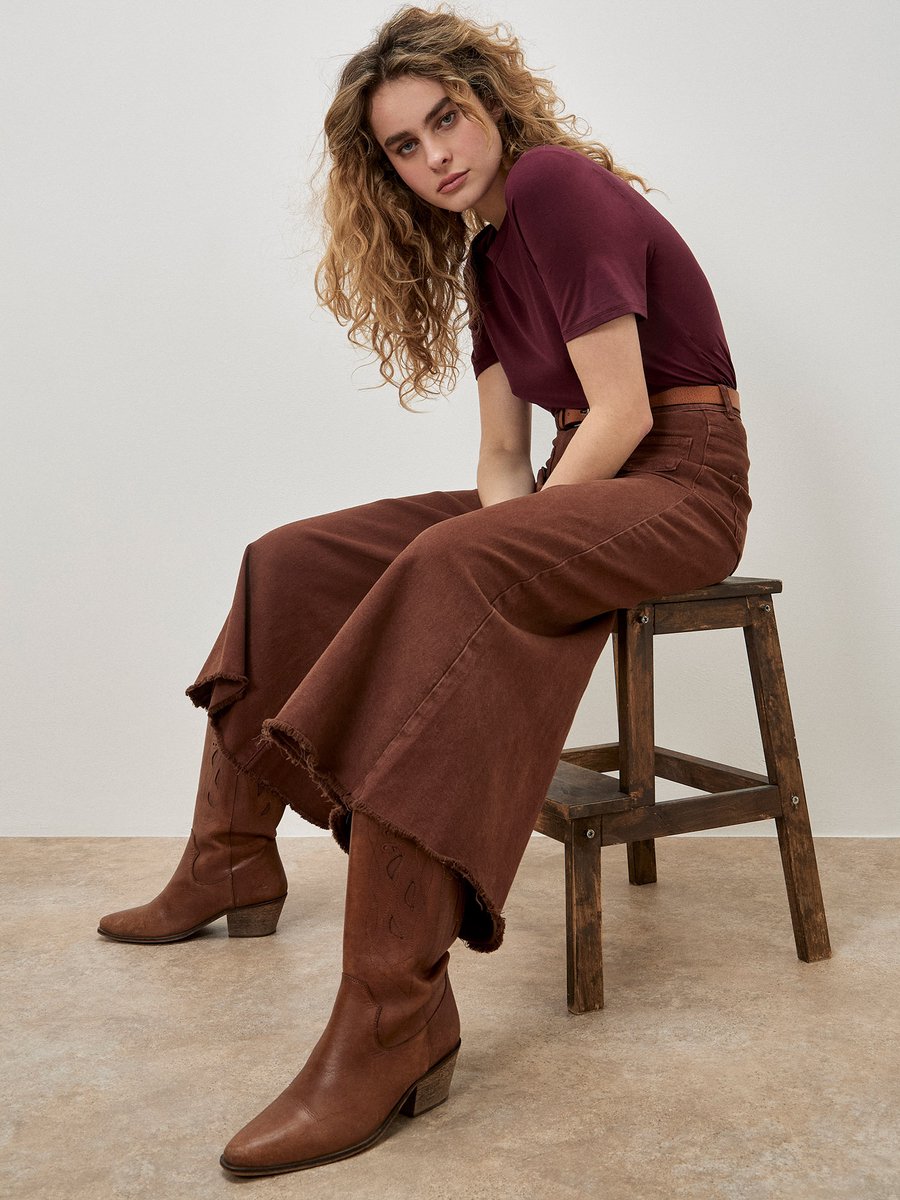Giana Palazzo-jeans met hoge taille