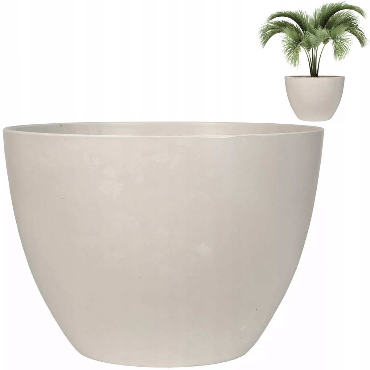 Grijze Pot 32cm - Grote Decoratieve Plantenbak voor Binnen