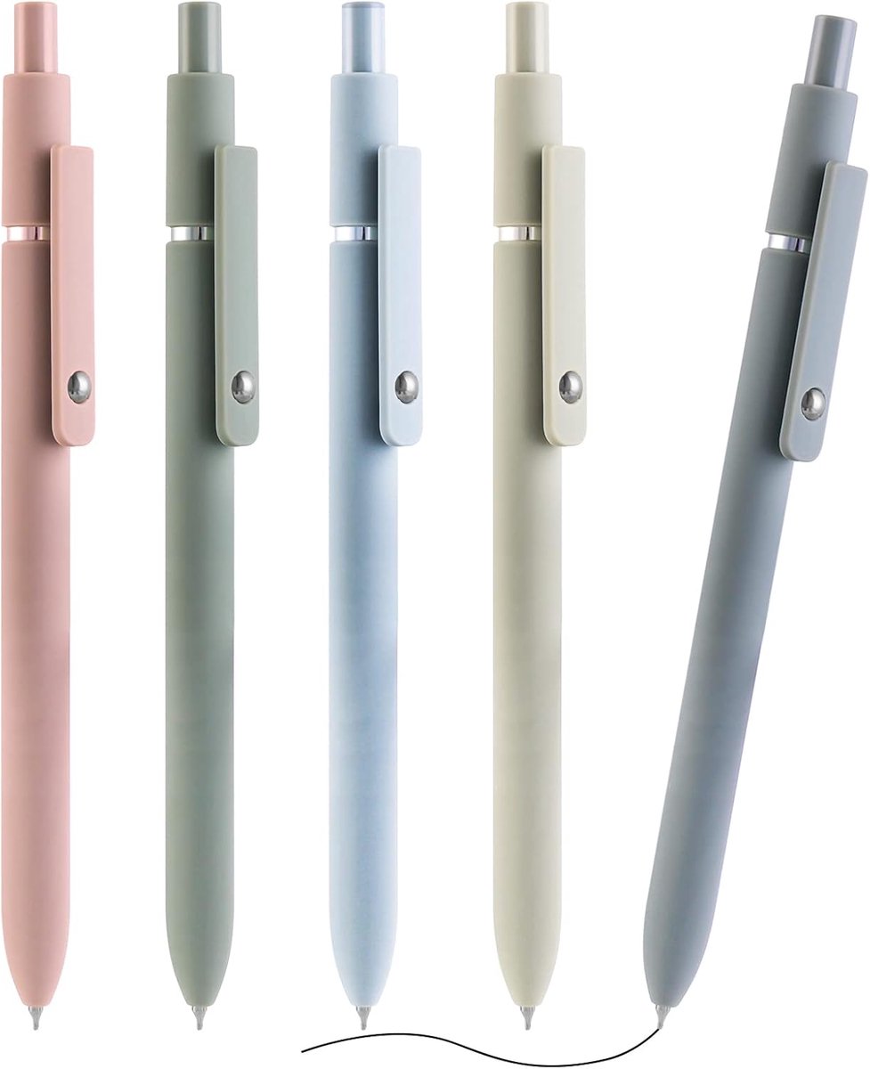 Balpen 0.5 mm - Uittrekbare gel inkt - Pastel kleuren - Perfect voor school en kantoor - ShopVlot