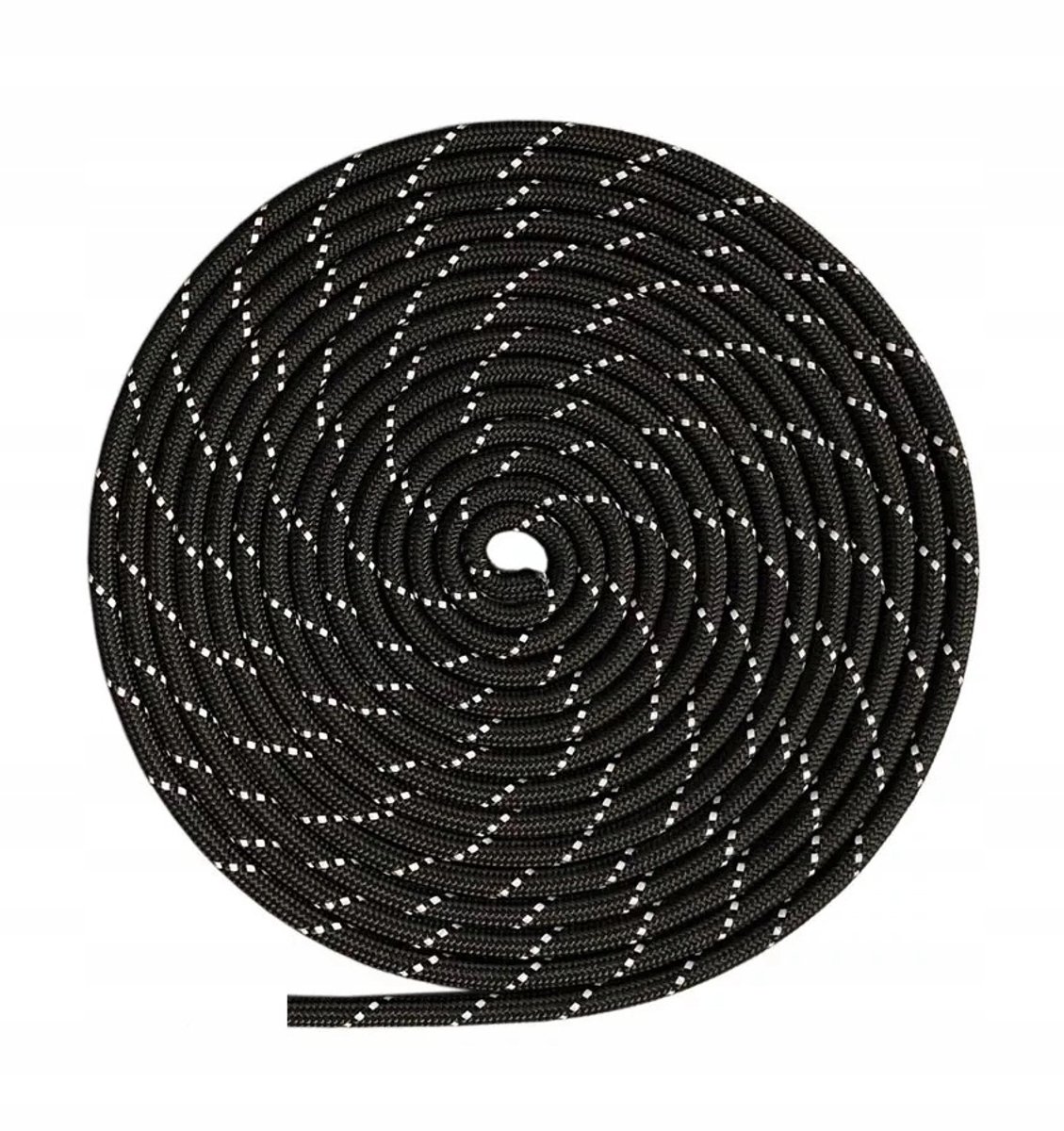 LINA ŻEGLARSKA 8mm ODBLASKOWA CZARNA - MOCNA 940KG