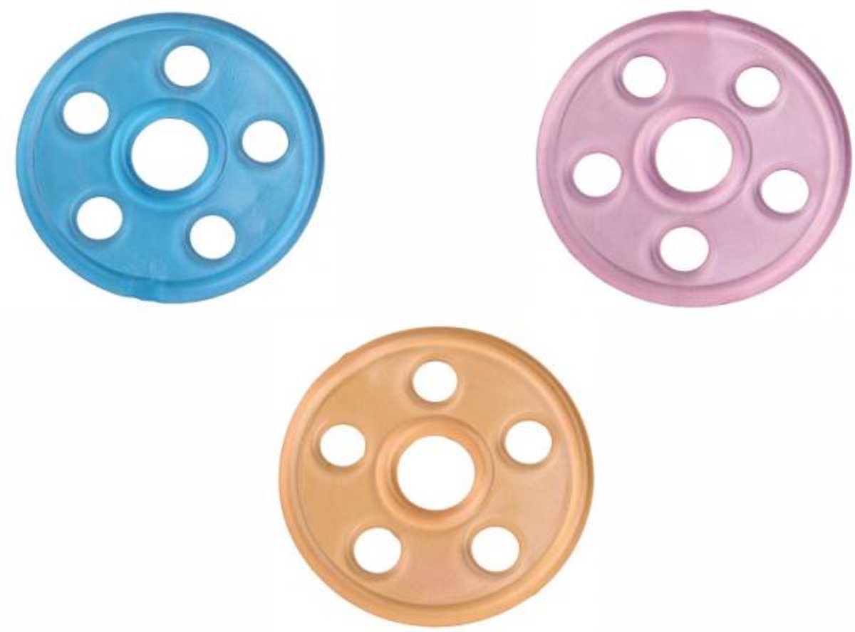 Sundo hand en vingertrainer - Licht, medium en zwaar - Roze, Oranje, Blauw - Rubber - Flexibel