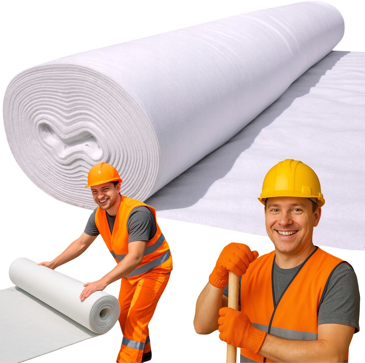 Merkloze Geotextiel Weg 100 g/m² - 3x50m voor Drainage & Separatie