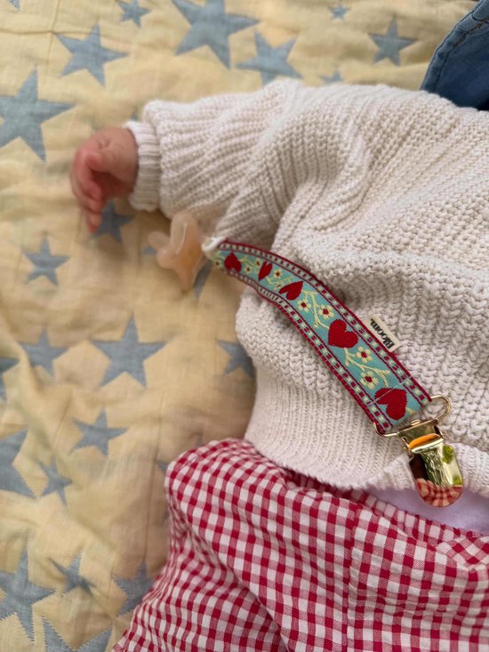 Bloom Babies - Speenkoord Set Malibu & Bali - Handgemaakt Speenkoord stof - Kraamcadeau - Speenkoorden - Gratis inpakservice - Baby van Merkloos — afbeelding 3