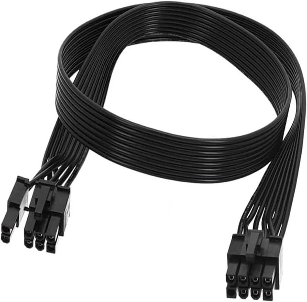 8-polige GPU-stroomkabel, 8-polige ATX-stekker naar 6+2 PCIe-stekkerkabel, totale lengte 60 cm, compatibel met Corsair-voedingen van type 3 en type 4, niet geschikt voor EVGA-voedingen (zwart)