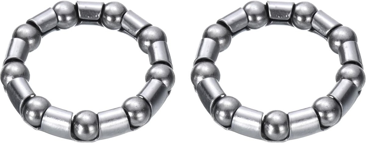Kogellagers voor zwengel 2/7 inch (8 mm) x 9 kogels, 2 reservekogellagers voor aslagers van de onderste bergas, bandenframe voor reparatie