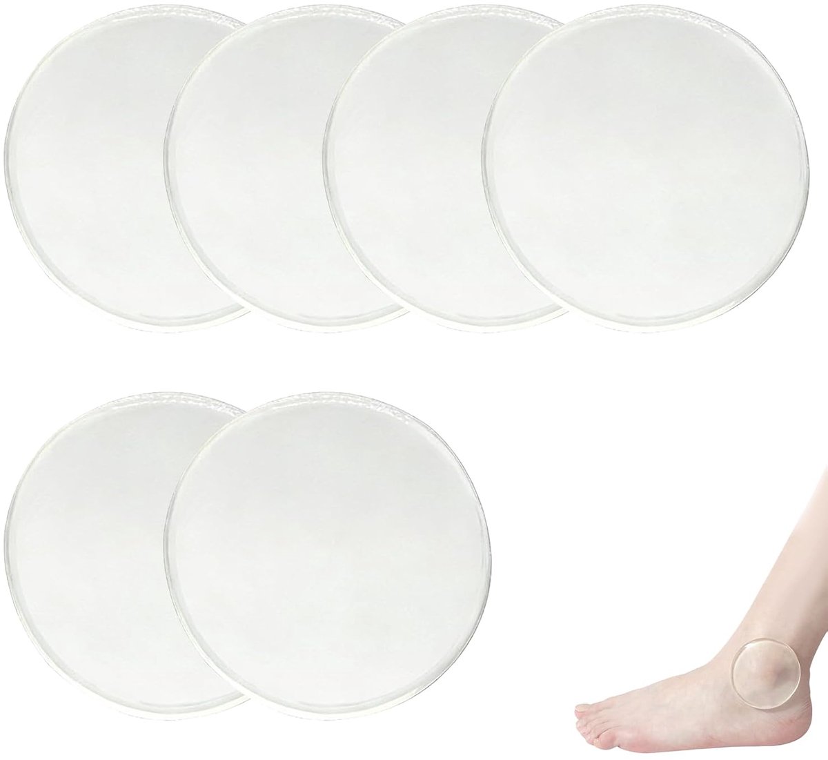 6 stuks enkelbescherming, gelpads, enkelbescherming, gelpads, siliconen enkelpads, gelpads voor pijnverlichting bij de enkels voor schaatsen, hockey, scooters, dames en heren