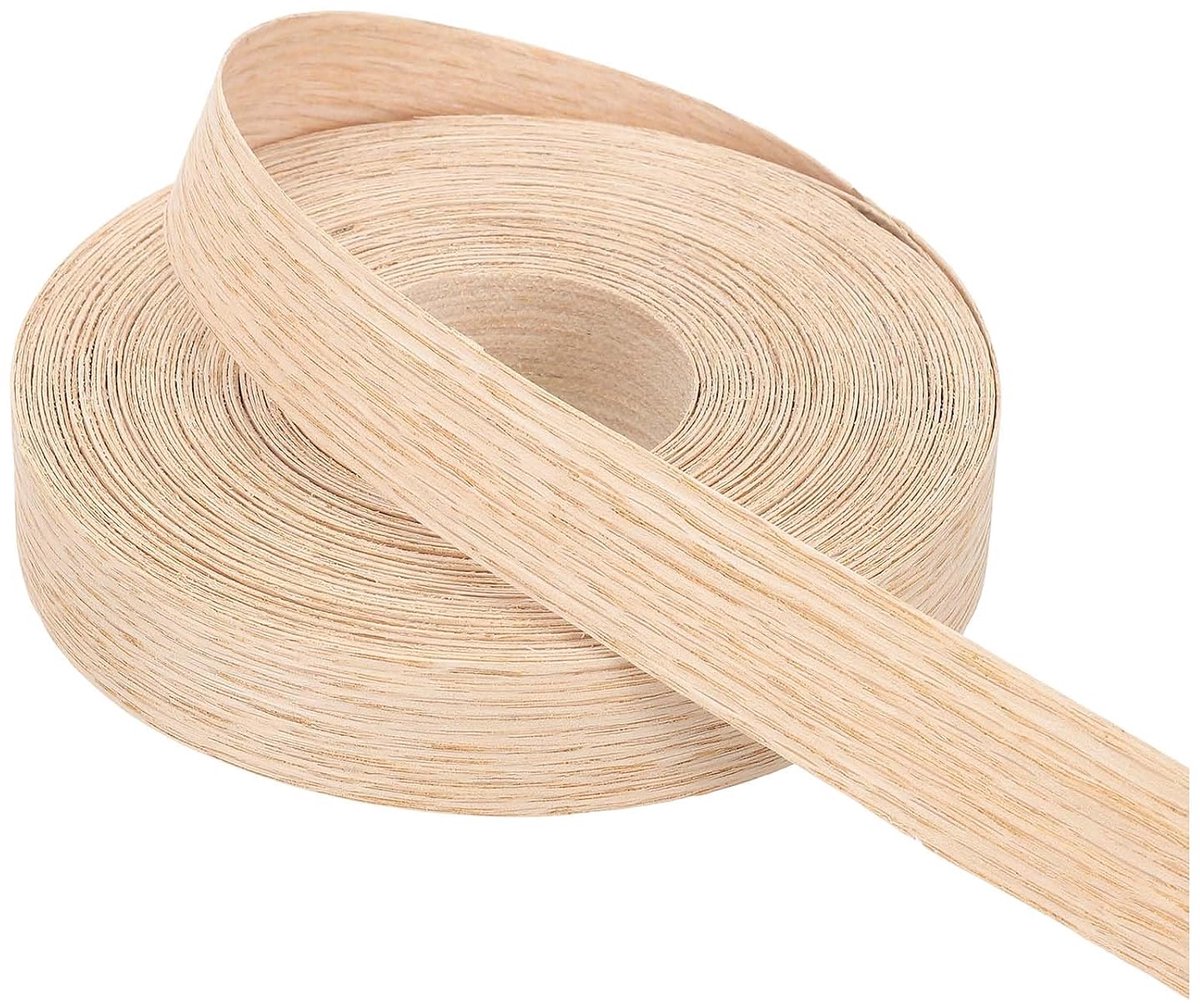Rood eiken randafwerking, 17,8 cm x 15,2 m hout fineertape, voorgelijmd, flexibele multiplex randafwerking met smeltlijm voor meubelrestauratie