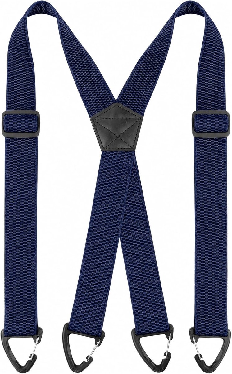 Suspenders voor mannen - Y-type - navy blauw - extra sterke verstelbare lengte - SnelShoppen