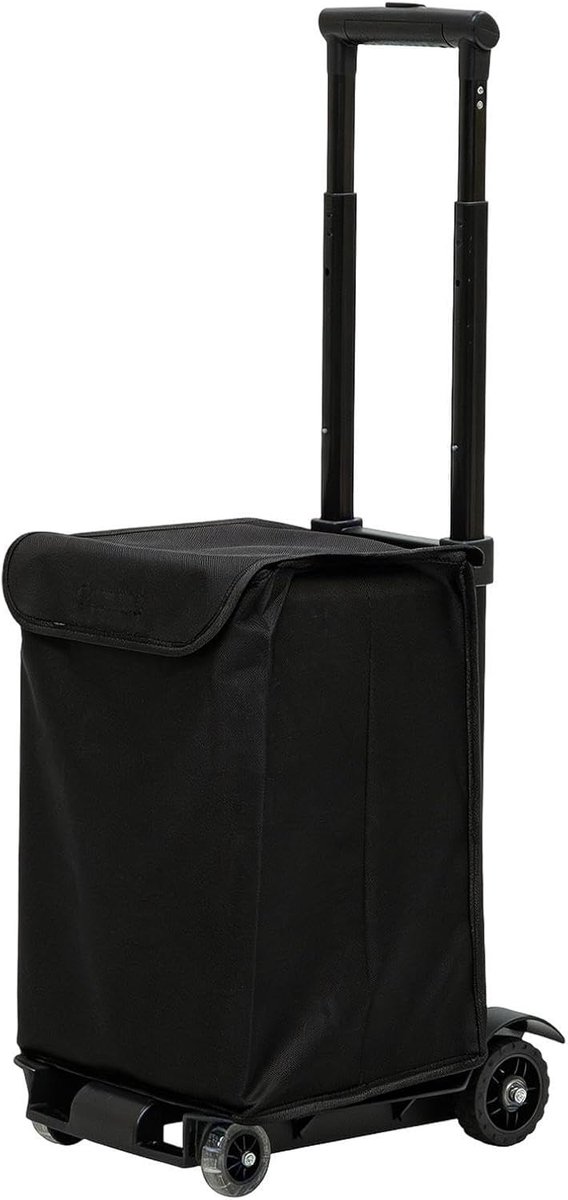 Grocery Cart – Black, 110 Lb Capacity Quiet Wheels Rolling Tote, Opvouwbare Winkelwagen met telescopische handgreep, Heavy Duty Steel Frame, Duurzame Oxford-stof | Vrouwen, Maar, Seniors