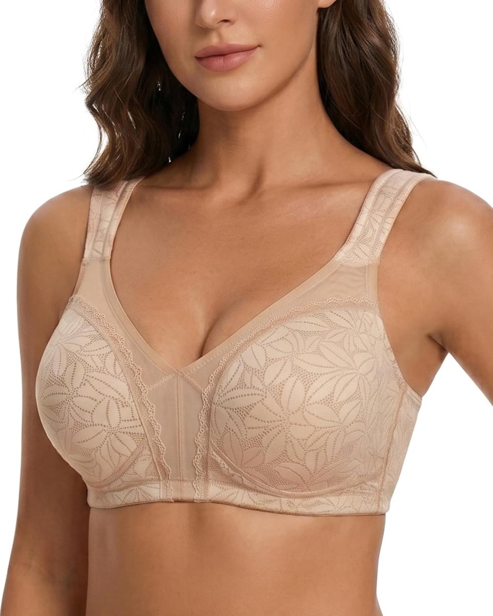 Damesbeha, beugelloos, minimizer-beha, volledige cups, grote maten, ondergoed, ademend, dagelijks comfort