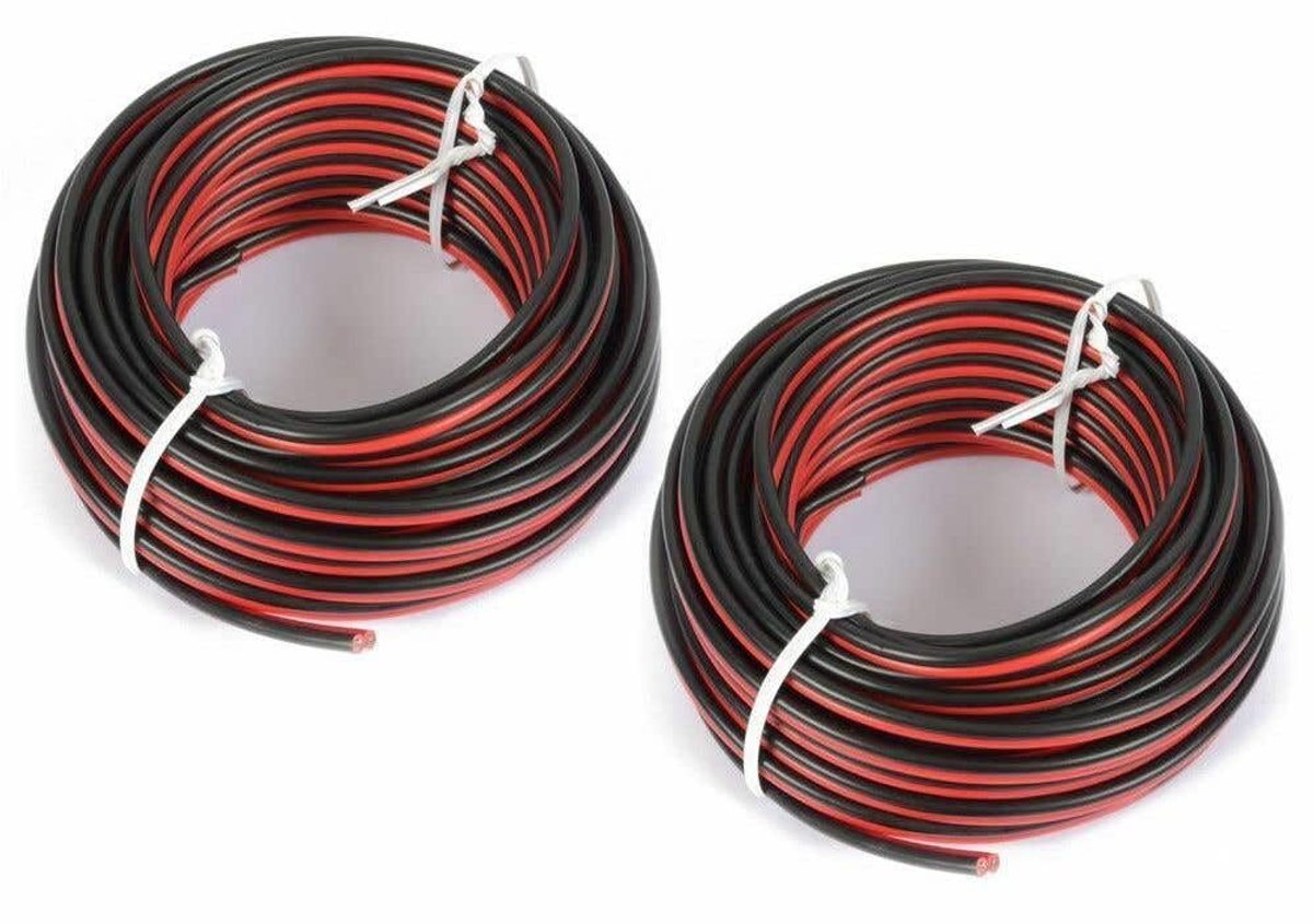 Speaker kabel 10m 0.75mm2 - 2 rollen - flexibele geleider - ideaal voor audio-installaties - SnelShoppen