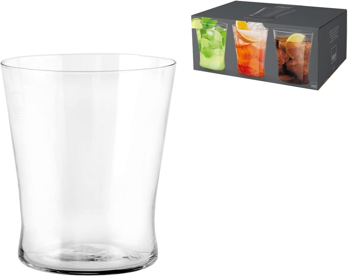 Set 6 Bicchieri Conic In Vetro Cc 370