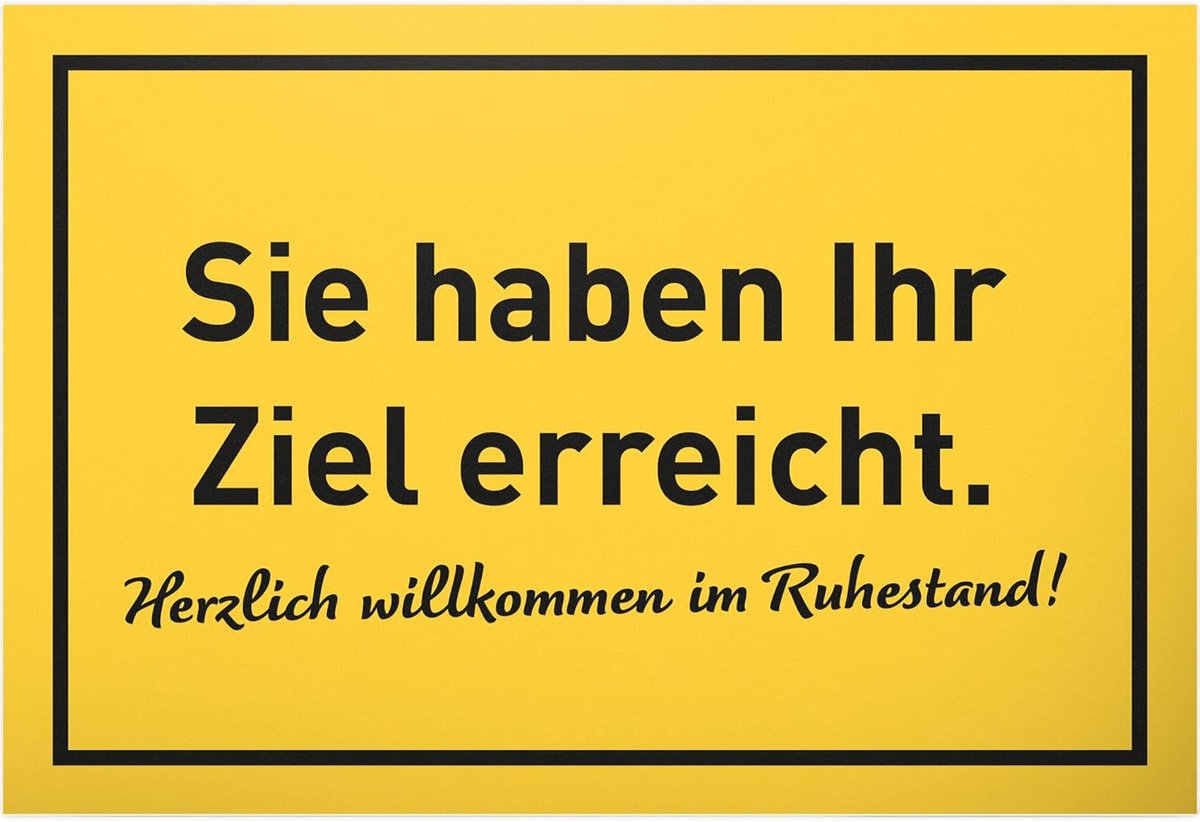 Doel bereikt - bord - afscheid idee idee party decoratie kaart pensionering afscheid - pensioen pensioen pensioen gepensioneerden cadeau vrouwen & mannen pensioen collega