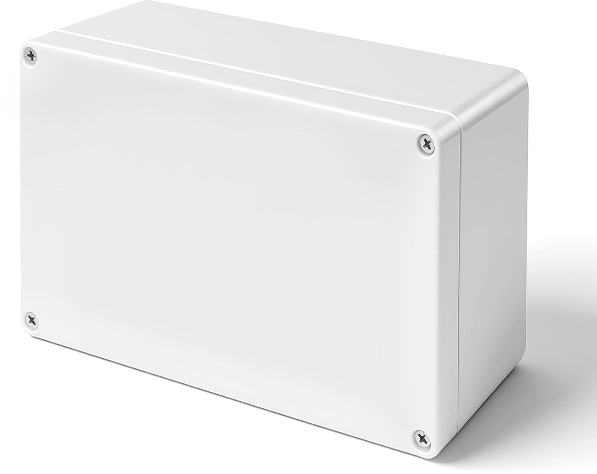 ABS elektrische aansluitdoos, waterdichte IP65 aansluitdoos, doe-het-zelf kunststof behuizing, aansluitdoos, stroomverdelerdoos, kunststof project aansluitdoos, 20 x 12 x 7,5 cm
