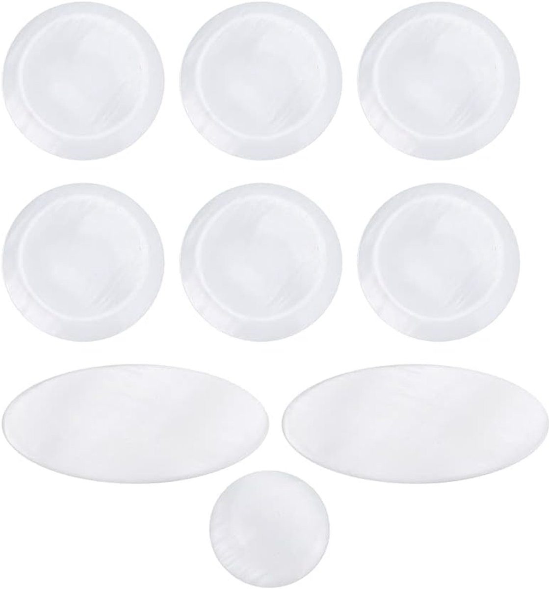 Sax Key Button Inlays Witte Shell 9pcs Set voor Alto Tenor Sopraansaxofoon Accessoire,Accessoires voor blaasinstrumenten