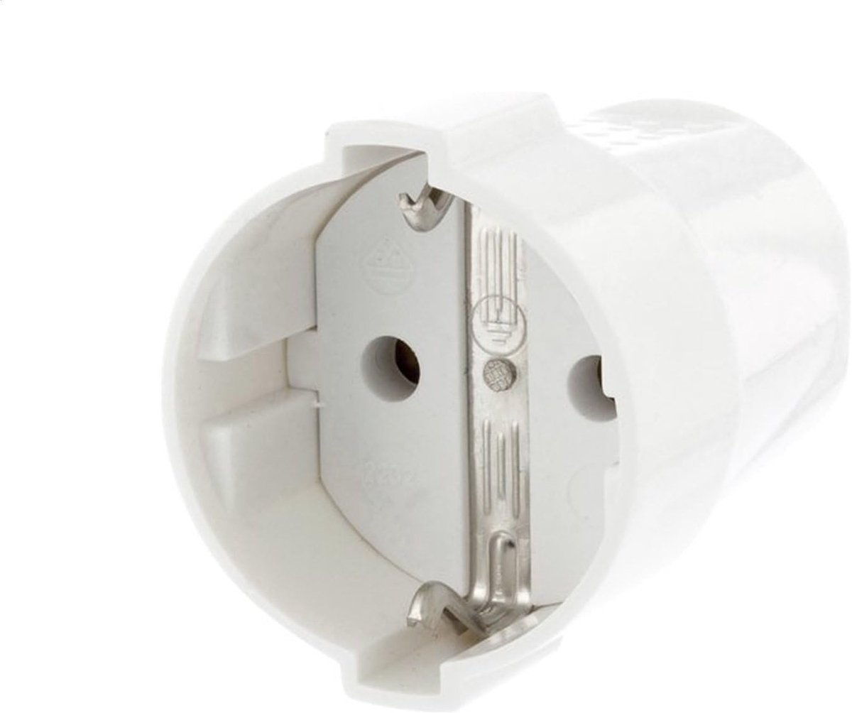 Contraindications Plug met aarding - wit - veilige aansluiting - voor elektrische apparaten - SnelShoppen