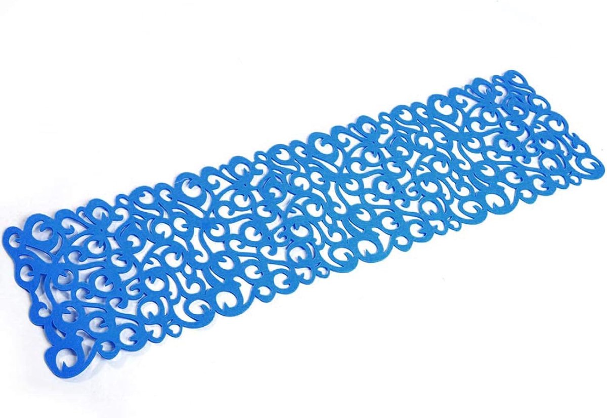 Tafelloper van vilt, 29 x 102 cm, 7 kleuren, rechthoekig, vilt, tafelloper, placemat, gatenpatroon, onderzetter, decoratie voor eetkamer, wasbaar (meer)