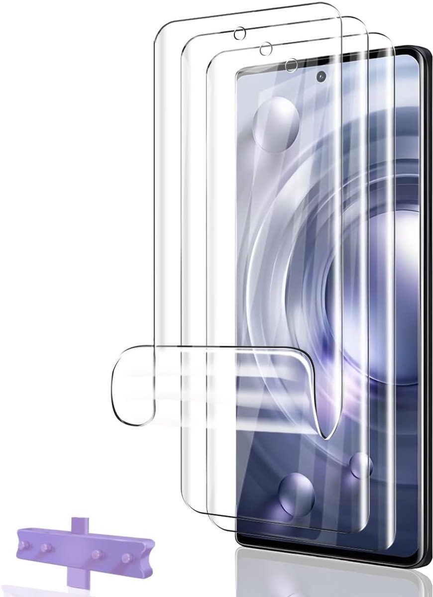 Displaybeschermfolie voor VIVO X80 Pro, TPU-folie 3 stuks, eenvoudige installatie, luchtbelvrij, krasbestendig, transparant, zacht, bescherming voor VIVO X80 Pro gehard glas