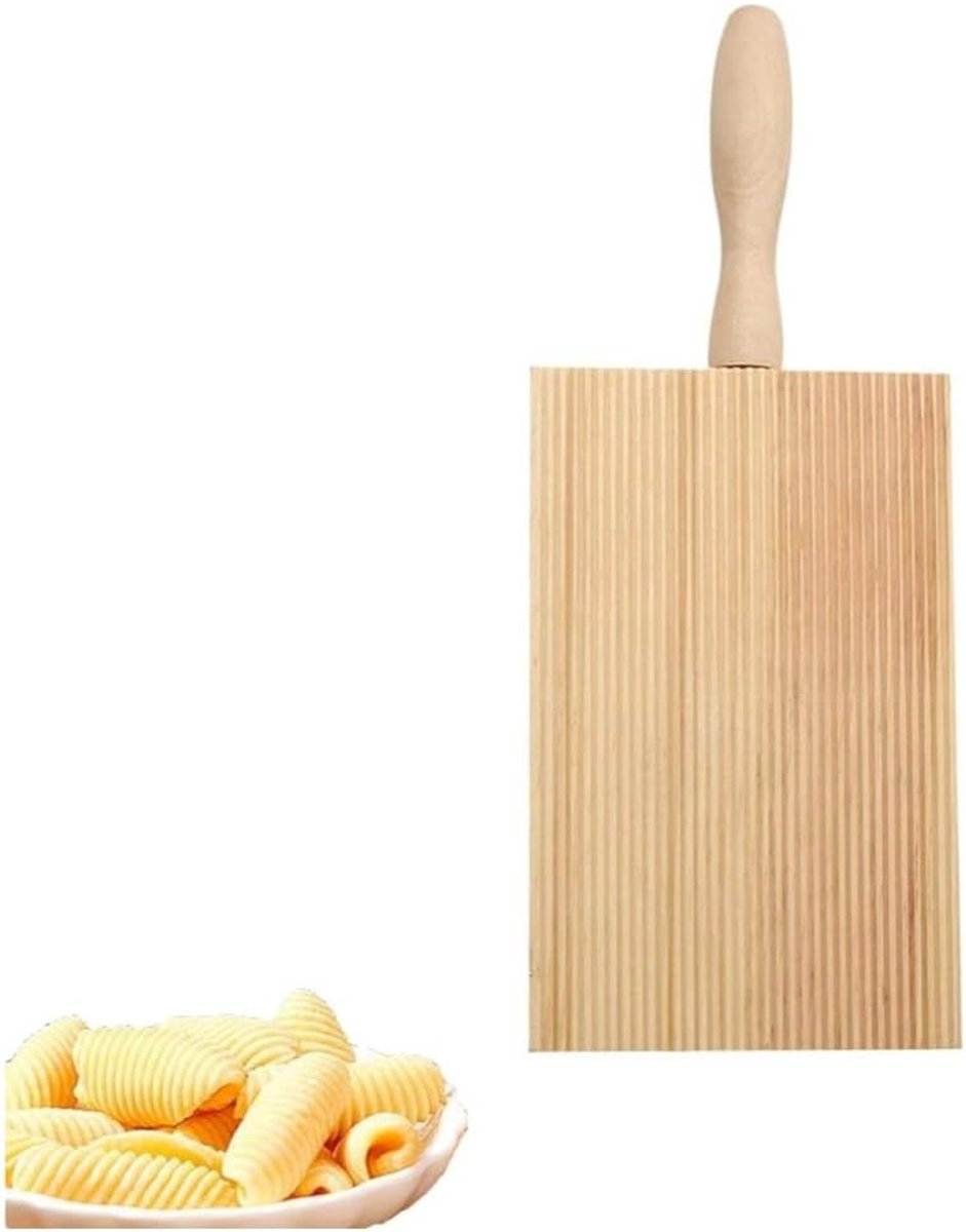 Plank van hout, pastalaplank, gnocchi maker, voor eenvoudige productie van authentieke zelfgemaakte pasta en boter, zonder plakken, keukengereedschap