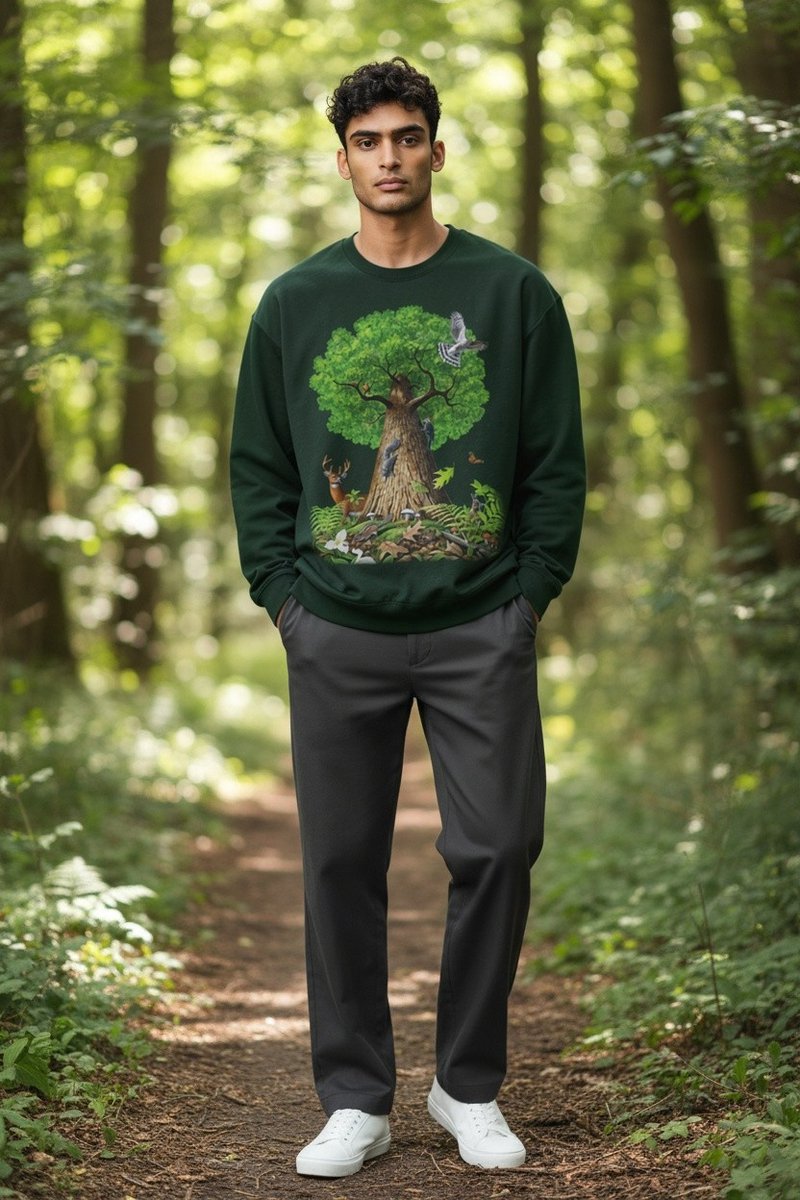 Levensboom Dieren Tree Of Life Animals The Coloured House Sweater XL
