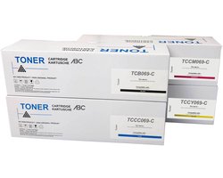 ABC huismerk set 4x Toner (MET CHIP) geschikt voor Canon 069 I-Sensys LBP673Cdw MF752Cdw MF754Cdw