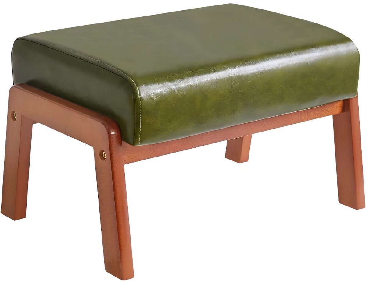 SP® Poef - Voetenbankje / Footstool - Voetenbank - Donkergroen - 42cm x 15cm x 31cm