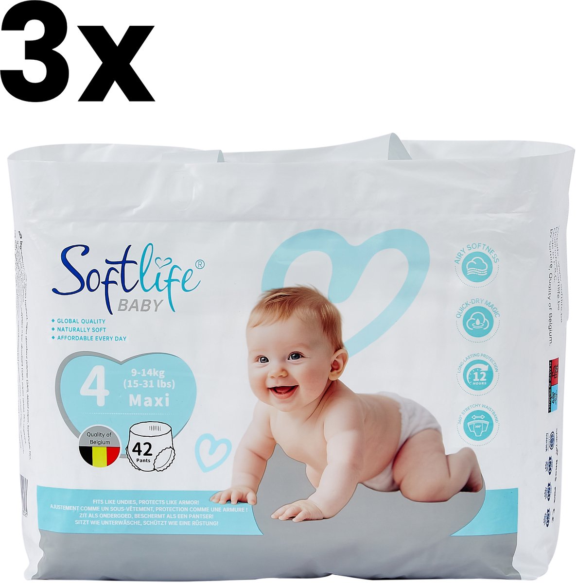 Softlife luierbroekjes maat 4 | 42 stuks
