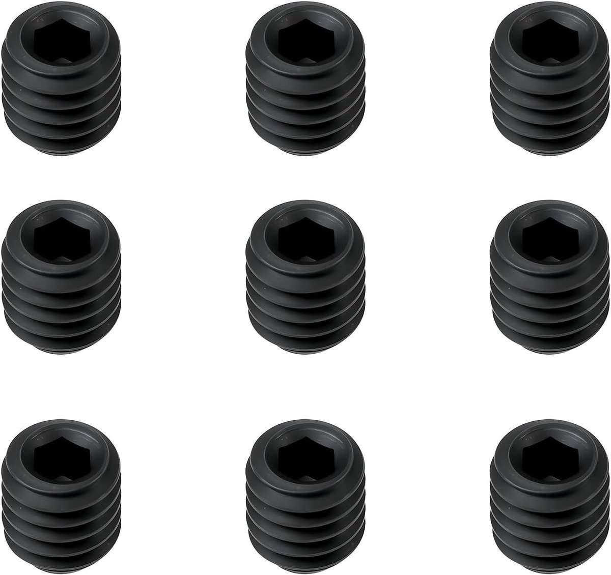 50 Stuks M3.5x4mm Zeskantige Inbus Grub Schroeven 12.9 Kwaliteit DIN 913/45H Zwart voor Precisietoepassingen