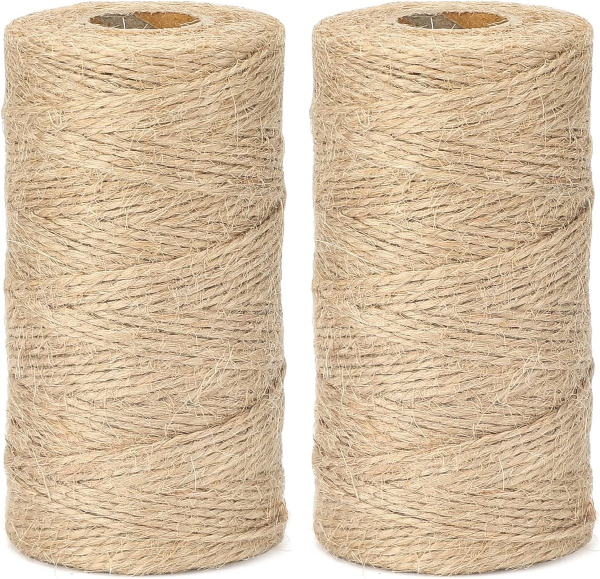 Jute Koord 200 m Bruin, 1.5 mm Sterk Tuin Koord voor Creatieve Klussen, Decoratief Touw voor DIY Projecten en Tuinieren