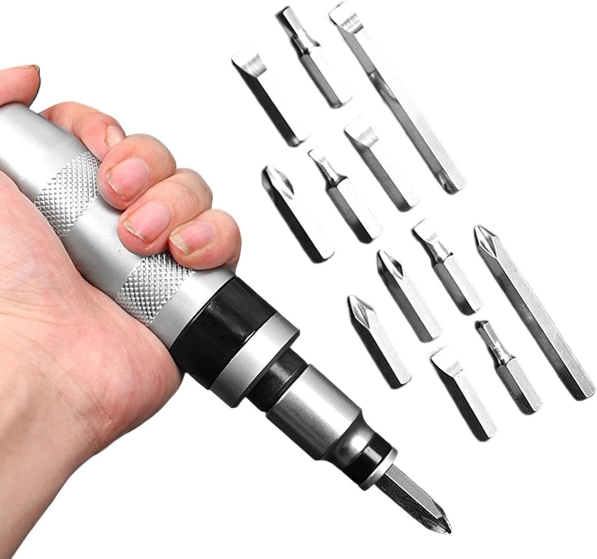Ratelschroevendraaier Set - Precisie Gereedschap - Klusjes en Reparatie - 13-in-1 Functies - 18.5 x 7 cm - Meerkleurig