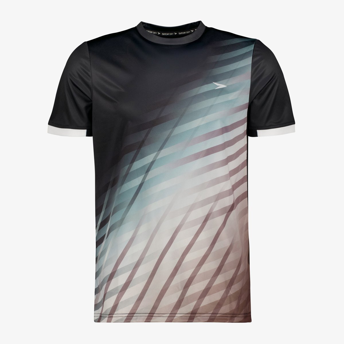 Dutchy Dry heren voetbal T-shirt met print zwart - Maat XL