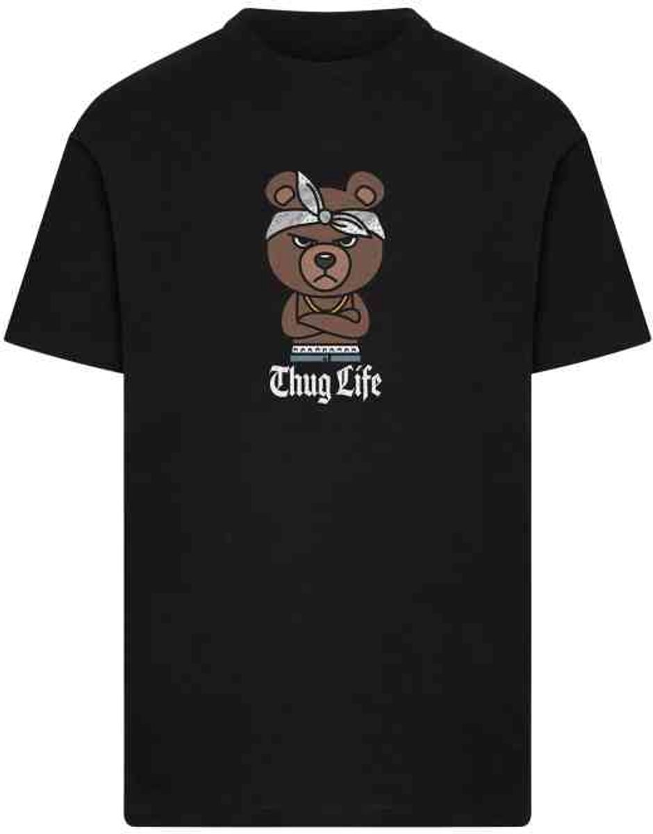 Mister Tee Bandana Bear Sketch Heren Tshirt XXL Zwart
