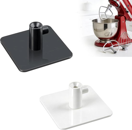 Kneedhaak Opzetstuk - Mengaccessoire Blender - Deeg Mengen - Robuuste Constructie - 48 x 48 x 22 mm - Zwart/Wit — afbeelding 3