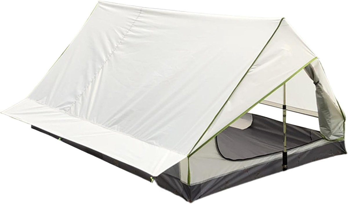 Kampeertent - Wandel Shelter - Buiten Avonturen - Stokloos Ontwerp - 210x120x110cm - Wit