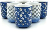 Lavandoux - Mokken - Beker - Steengoed - Blauw en Wit - 250ml - Set van 6