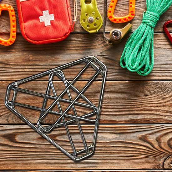Camping Statief - Kookrek Outdoor - Buiten Koken - Opvouwbaar Ontwerp - 22.5 x 20 cm - Multi kleuren van Camping — afbeelding 3