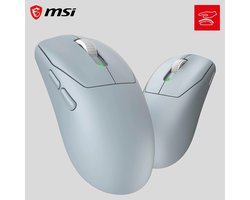 MSI FORGE GM340 WIRELESS SKY – Gamingmuis – Draadloos RF - Bluetooth – Optisch – 12.000 DPI