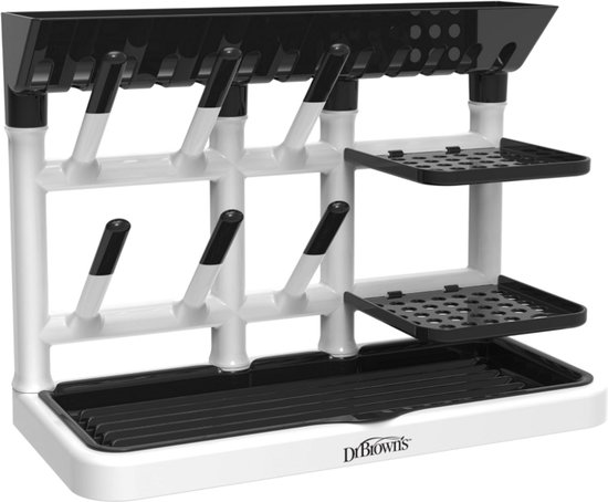Dr. Brown's Baby Bottle Drying Tower - Verticale Flessendroogrek voor Babyflessen & Accessoires - Ruimtebesparend Aanrecht Droogrek - Zwart/Wit van Dr. Brown's — afbeelding 4
